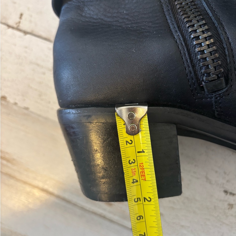 Cole Haan Black O-Ring Harness Leather Waterproof Biker Ankle Boots Women’s 7 - Picture 10 of 15